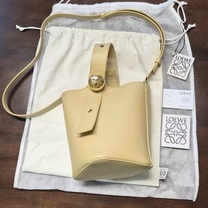 Loewe Mini Bucket Bag Smooth calfskin Dark Butter